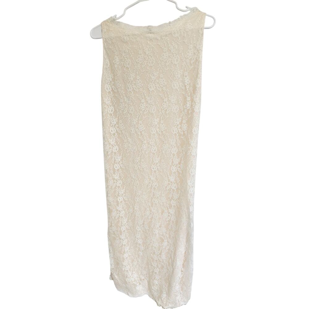 Van Roalte Vintage Maxi Full Length Dress Slip peach cream